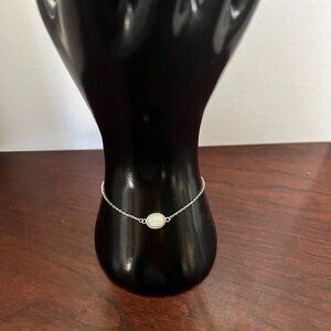 Dainty Sterling Silver & Opal Bracelet‎ BEAUTIFUL!